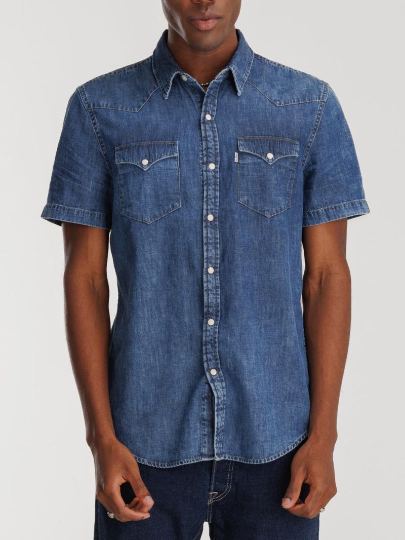 Camisa levis hombre discount mezclilla